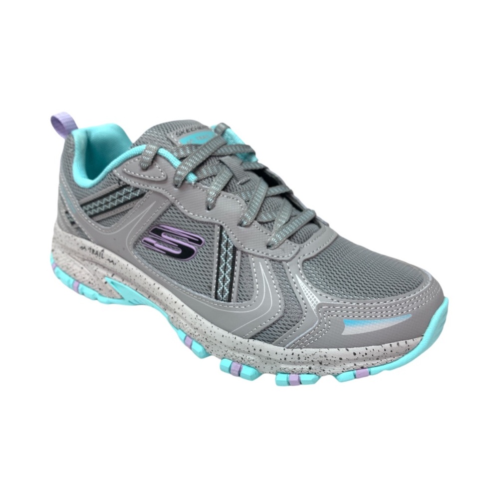Skechers Gray and Teal Blue Sneakers